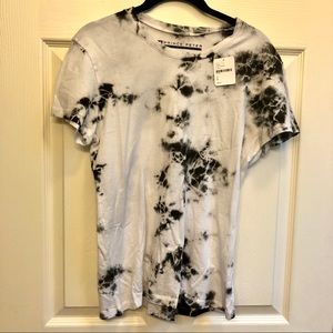 NWT FREE PEOPLE Tie Dye Black and White Tee Shirt